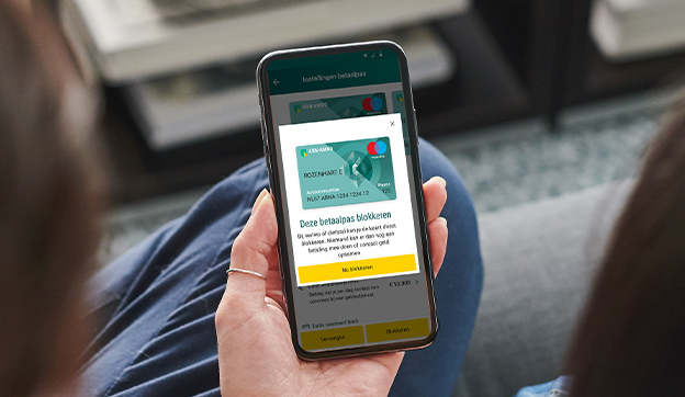 Block your debit card in the ABN AMRO app