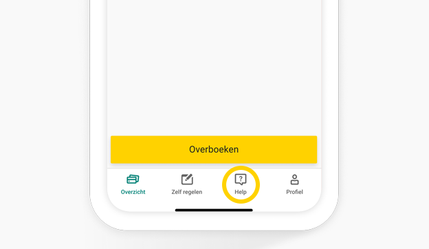 Bellen vanuit de app - Klik op icoontje