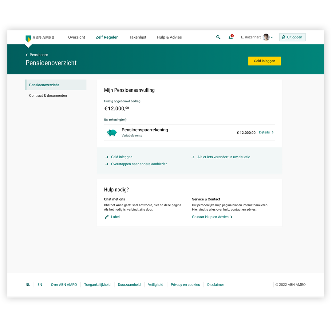 IB Pensioen dashboard